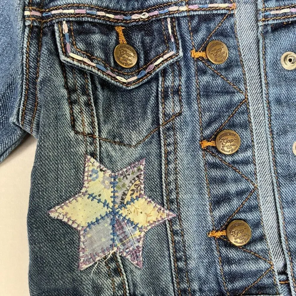 Baby Gap Denim Jacket with Snowflakes 18-24 months